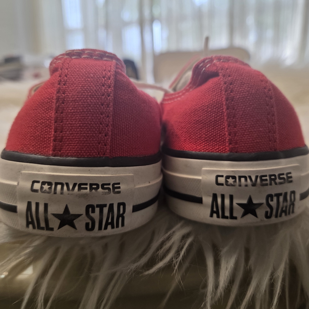 Converse All Star Red Canvas Shoes - Picture 2 of 5